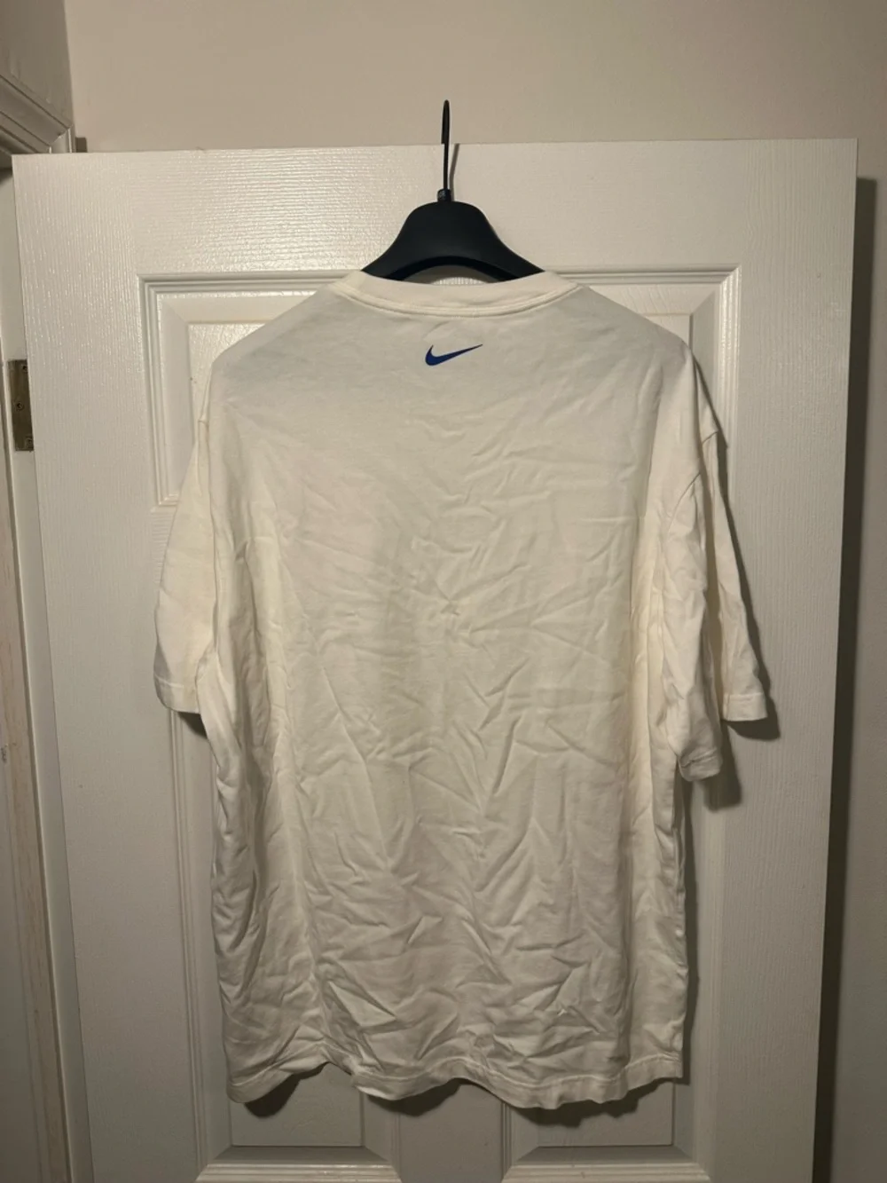 Jordan Cream Short Sleeve Tee with Blue Awake Logo